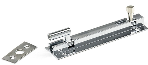 Jaeco Heavy Duty Goose Necked Socket Bolt 32mm Wide Chrome - Length In 4 Sizes : 75mm ,100mm ,150mm ,200mm