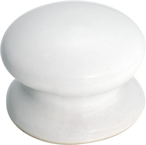 Cupboard Knob White Porcelain Round D32xP23mm