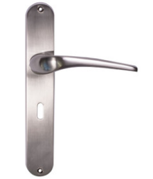 Sylvan Murano Lever Key on Longplate Handle Satin Nickel