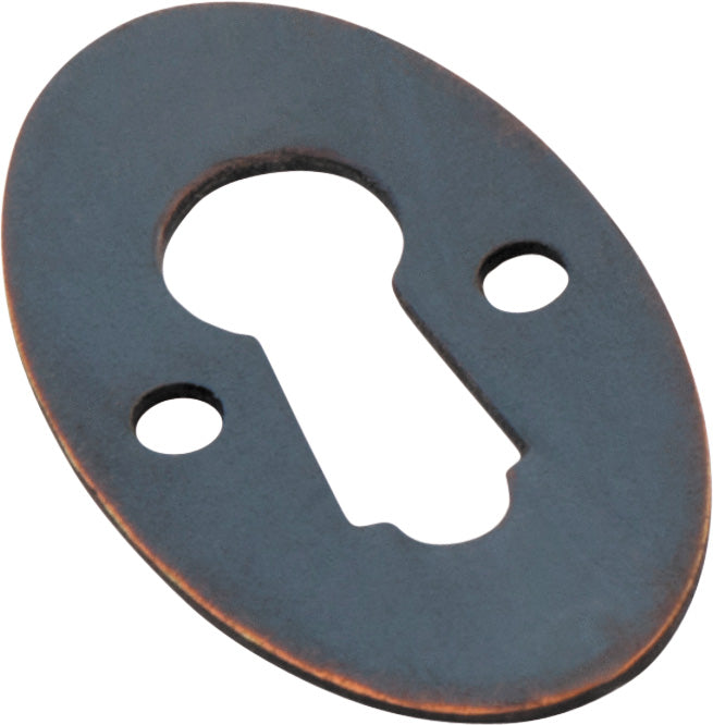 Cupboard Escutcheon Oval Antique Copper H28XW16mm