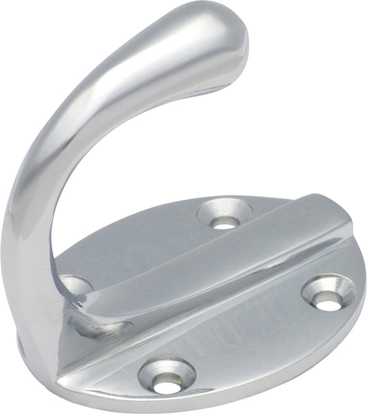 Robe Hook Single Oval BP Chrome Plated H50xP42mm