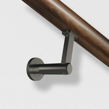 Mardeco S-Line 9030 Handrail Bracket Round Base - Wall Mount Available In 4 Colours : Black ,Bronze ,Brushed Nickel ,Satin Chrome