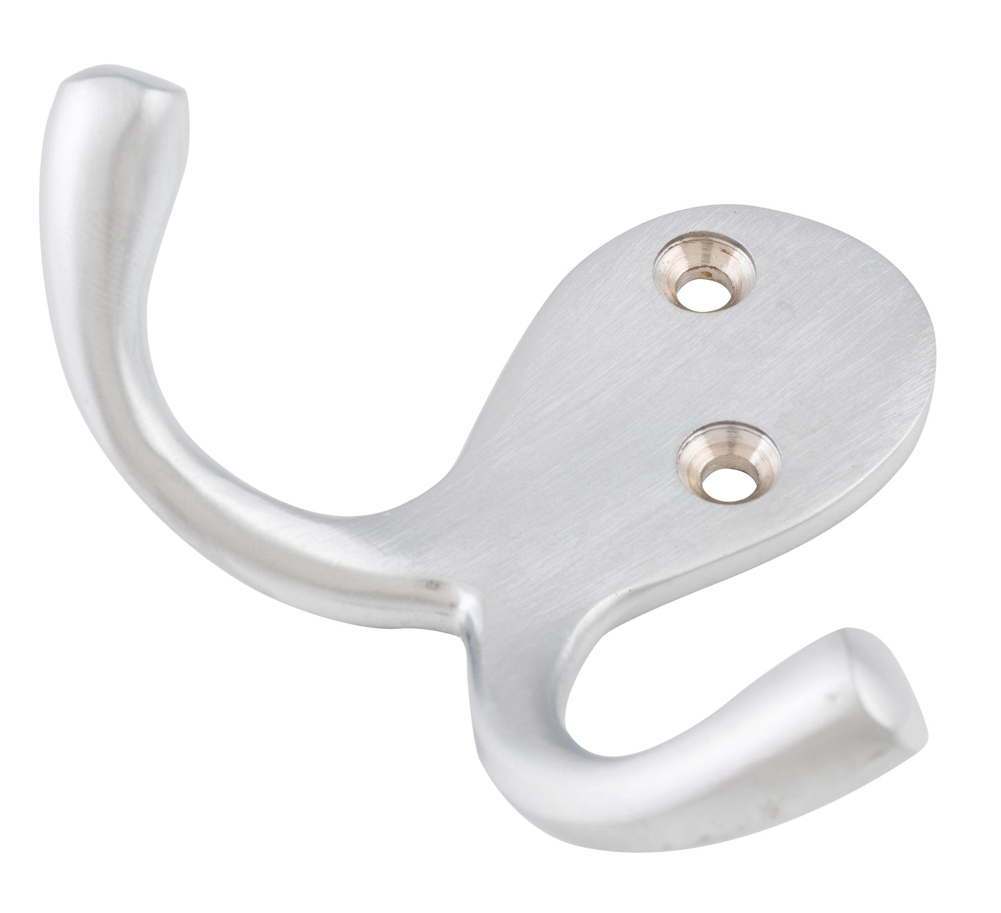 Robe Hook Double Satin Chrome H75xP30mm