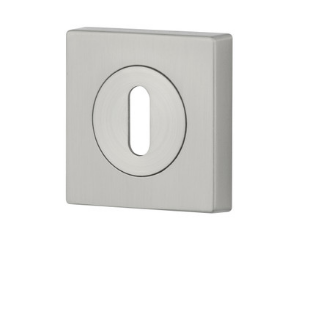 Sylvan Square Escutcheon Euro ,Lever ,Oval Key -Profile Keyhole Satin Nickel Plate Finish