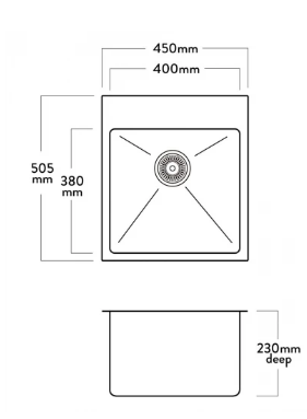 MERCER DV504 WARWICK SINGLE BOWL WITH TAP LEDGE