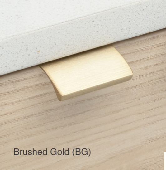 Kethy Edge Pull 350mm O/A 3 Screw Anodised Aluminium Available in 4 Colours : Brushed Gold Finish ,Brushed INOX ,Brushed Rose-Brass Finish ,White Paint Matt #1