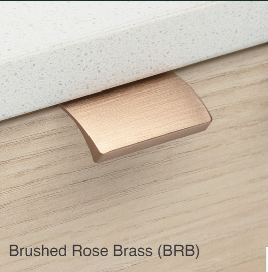 Kethy Edge Pull 40mm O/A 2 Screw Anodised Aluminium Available in 4 Colours : Brushed Gold Finish ,Brushed INOX ,Brushed Rose-Brass Finish ,White Paint Matt #1