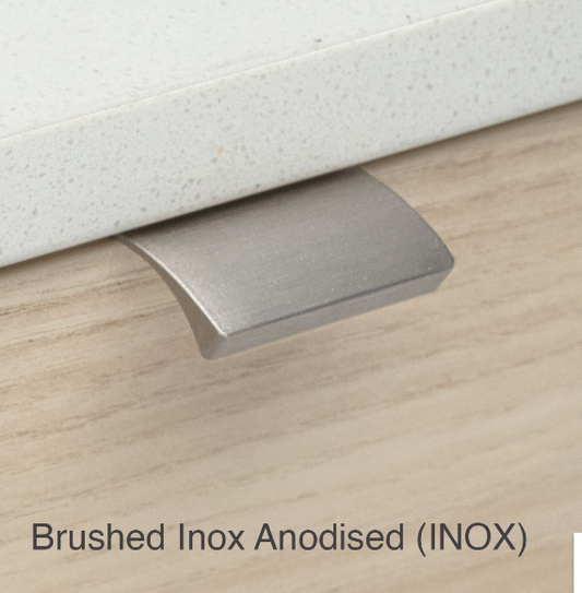 Kethy Edge Pull 200mm O/A 3 Screw Anodised Aluminium Available in 4 Colours : Brushed Gold Finish ,Brushed INOX ,Brushed Rose-Brass Finish ,White Paint Matt #1