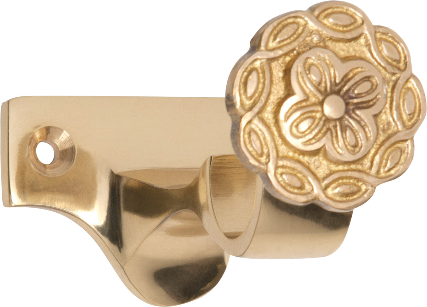Curtain Bracket Centre Polished Brass ID19mm