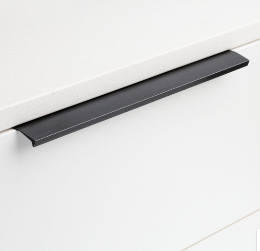 Kethy Edge Pull 100mm O/A 76mm C to C Aluminium Brushed Inox Anodised & Black Anodised & Brushed