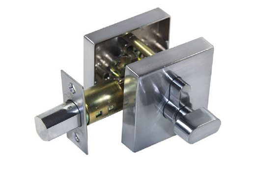 Sylvan Heavy duty Single Cylinder Deadbolt With Turn Round,Square Back Plate - Satin Nickel & Satin Chrome Finish