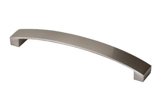 ELITE CONTEMPORARY BOW HANDLE HOLE CENTRE AVAILABLE IN 4 SIZES : 128MM ,160MM ,224MM ,256MM - BRUSHED NICKEL