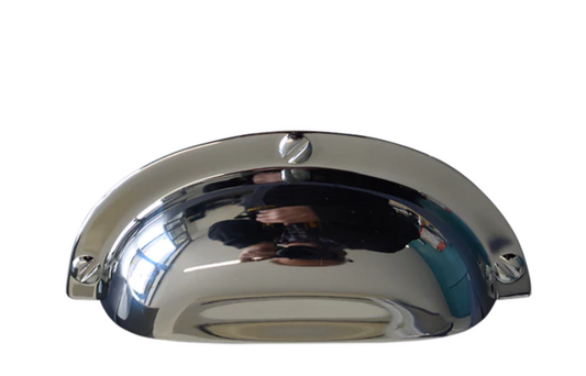 ELITE GEORGIA CUP HANDLE HOLE CENTRE 64MM ( LENGTH: 96mm x HEIGHT : 39mm ) CHROME PLATED