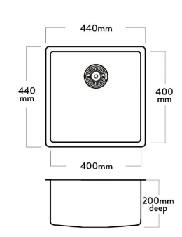 MERCER PRESSATO PR110 SINGLE BOWL