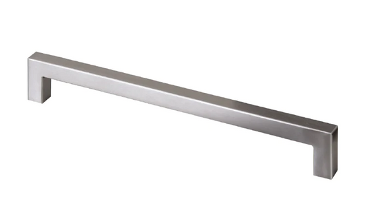ELITE CONTEMPORARY SQUARE HANDLE HOLE CENTRE AVAILABLE IN 5 SIZES : 128MM ,160MM ,256MM ,320MM ,448MM - STAINLESS STEEL