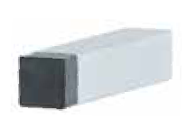 MILES NELSON DOOR STOP 75MM SQUARE WALL MOUNT (INCLUDES WHITE / BLACK TIP) IN 2 COLOURS : SATIN CHROME ,SATIN NICKEL