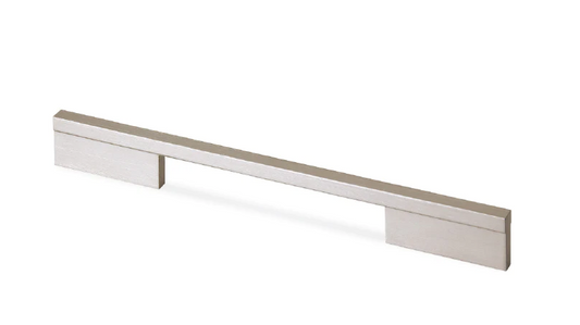 ELITE DESIGNER SLIM SQUARE HANDLE HOLE CENTRE AVAILABLE IN 8 SIZES : 160MM ,192MM ,224MM ,256MM ,320MM ,384MM ,480MM ,608MM BRUSHED MATT NICKEL