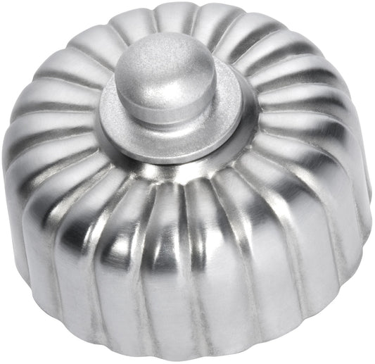 Dimmer Fluted Satin Chrome D55xP40mm