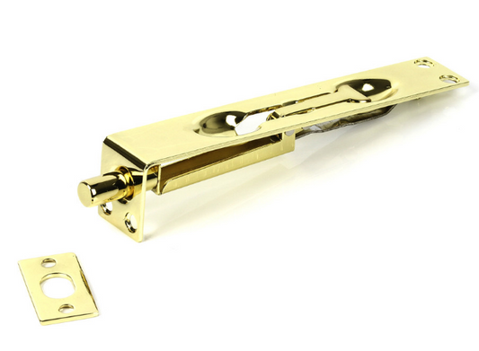 Sylvan 304 Grade SS Flush Bolt 6" Finishes : Polished Brass & Stainless Steel