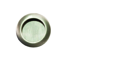 Sylvan Round Flush Pull  Large 41mm & Small 35.5mm - Satin Nickel Finish