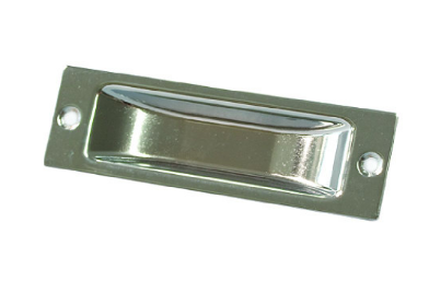 Sylvan Square Flush Pull 4"  - Chrome plate ,Polished Brass, & Satin Nickel Finish
