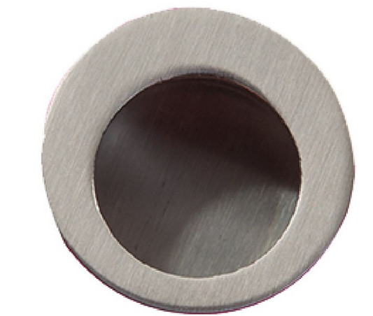 Sylvan Sliding Door Finger Pull - Satin Nickel Finish