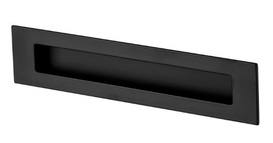 Sylvan Square Flush Pull 224mm & 160mm B/C - Satin Nickel & Black Finish