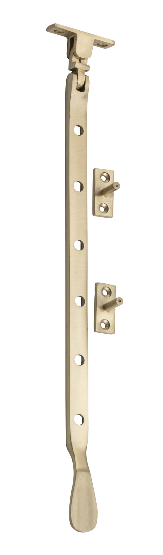 Casement Stay Base Fix Large Satin Brass L300mm