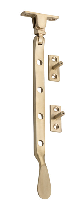 Casement Stay Base Fix Small Satin Brass L200mm