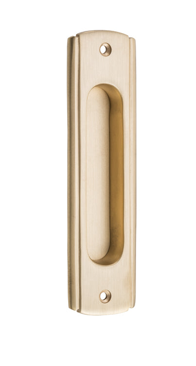 Sliding Door Pull Traditional Satin Brass H150xW43mm