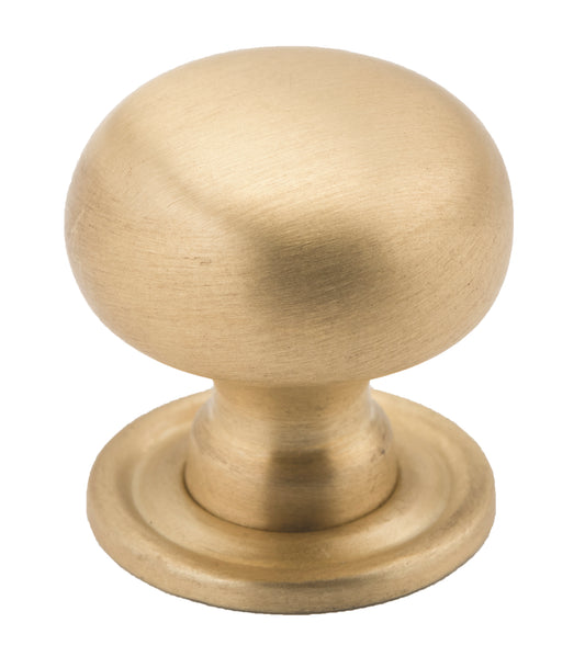 Cupboard Knob Classic Satin Brass D25xP28mm
