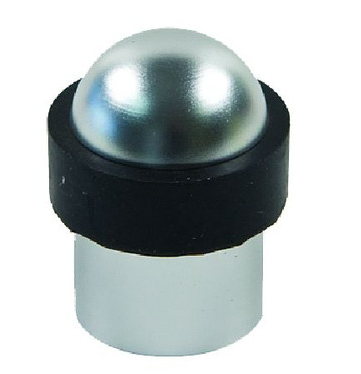 Sylvan Floor Mounted Door Stop 46mm & 70mm  High - Satin Aluminium Finish