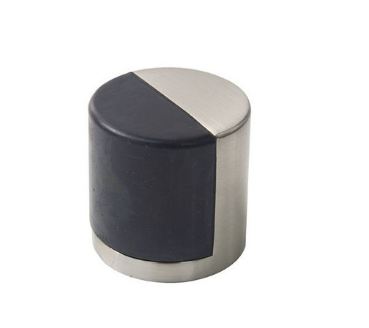 Sylvan Floor Mounted Door Stop Square & Round Satin Nickel Finish