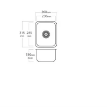 MERCER EC102 VOTO SINGLE BOWL UNDER MOUNT WITH & WITHOUT OVERFLOW 304 & 316