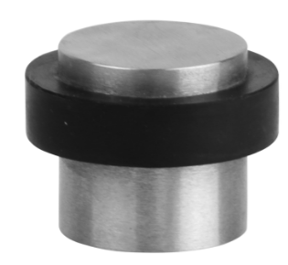 Drake & Wrigley 1087 Floor Mounted Door Stop With Rubber Surround In 7 Colours : Black ,Chrome Plate ,Florentine Bronze ,Oil Rubbed Bronze ,Brass Plate ,Satin Bronze ,Satin Chrome Plate