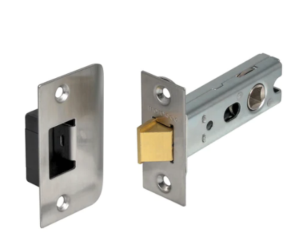 Groel 6070 Tubular Latch 57mm Heavy Duty SS with D Strike  Available In 4 Colours :  Stainless Steel ,Black ,Bronze ,Satin Brass