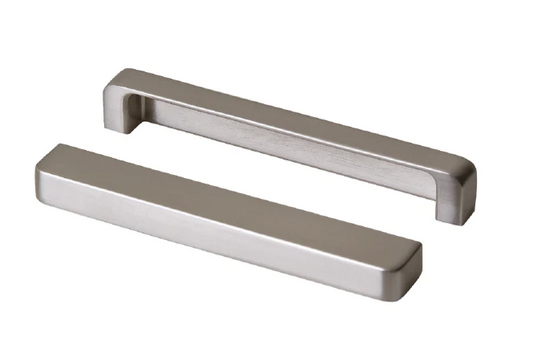 ELITE NOUVEAU PULL HANDLE HOLE CENTRE 128MM ( LENGTH : 140mm x  HEIGHT : 13mm x WIDTH : 13mm ) - BRONZED BLACK & MATT CHROME PLATED