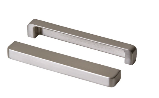 ELITE NOUVEAU PULL HANDLE HOLE CENTRE 128MM ( LENGTH : 140mm x  HEIGHT : 13mm x WIDTH : 13mm ) - BRONZED BLACK & MATT CHROME PLATED