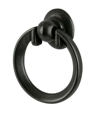 Sylvan Euro Kilburn Ring Pull 50mm Antique Black & Satin Nickel Plate Finish