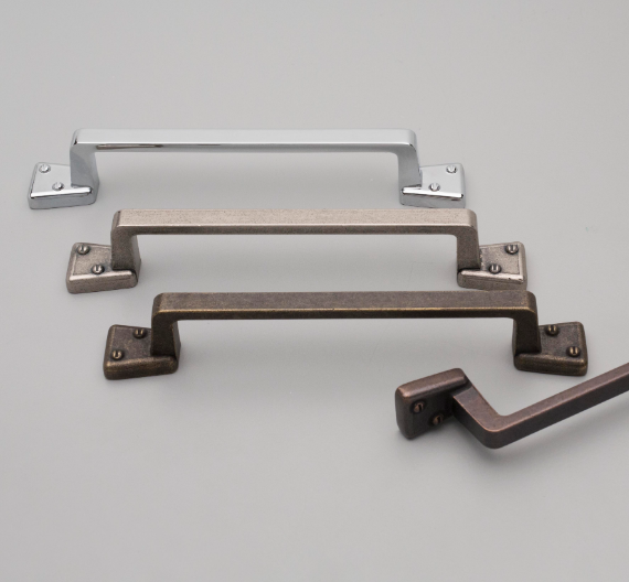 Kethy Aston Square D Handle 128mm C to C  Available In 3 Colours : Antique Pewter ,Rustic Brass ,Rustic Copper