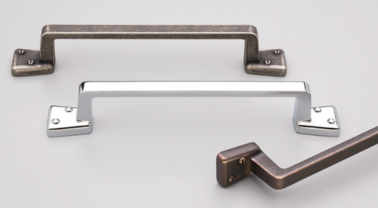 Kethy Aston Square D Handle 128mm C to C Available In 3 Colours : Antique Pewter ,Rustic Brass ,Rustic Copper