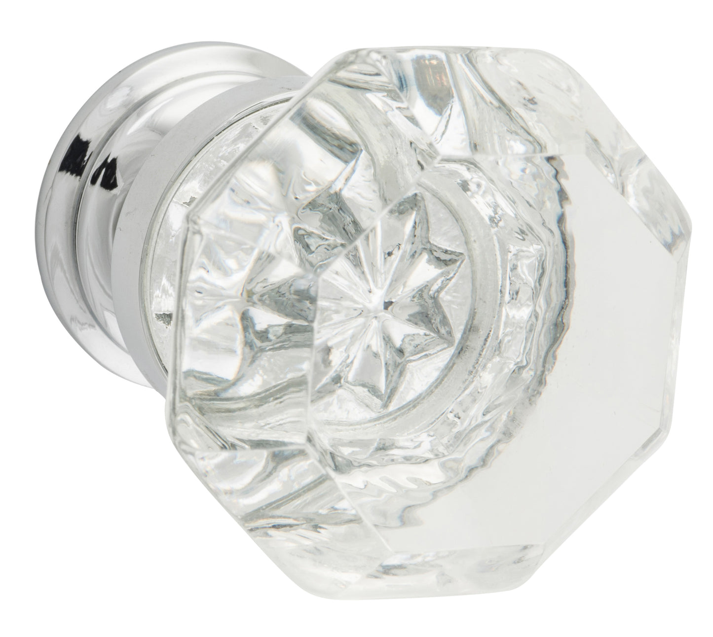 Cupboard Knob Sophia Glass Chrome Plated D41xP47mm BP27mm