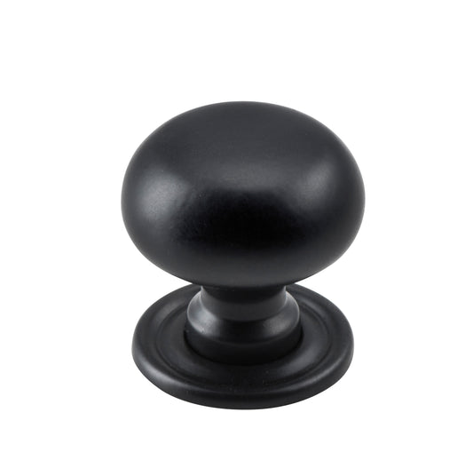 Cupboard Knob Classic Matt Black D25xP28mm