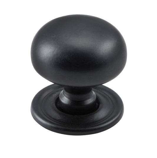 Cupboard Knob Classic Matt Black D32xP33mm