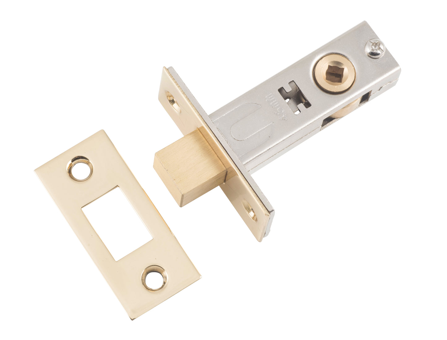 Privacy Bolt Polished Brass Backset 45mm