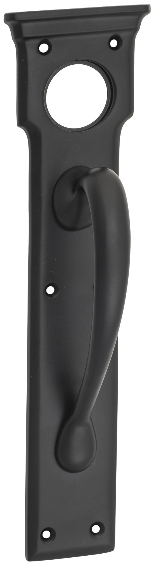 Pull Handle Cylinder Hole Matt Black H255xW70xP57mm