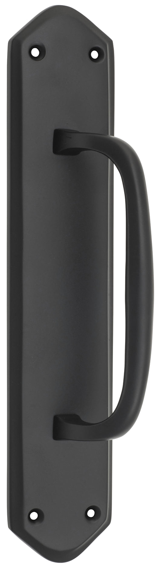 Pull Handle Offset Backplate Matt Black H250xW50xP50mm