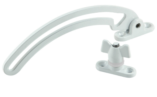 Jaeco Quadrant Stay Top Hung Window In 6 Colours : Brass Plate ,Chrome ,Florentine Bronze ,Satin Chrome ,Satin Nickel ,White