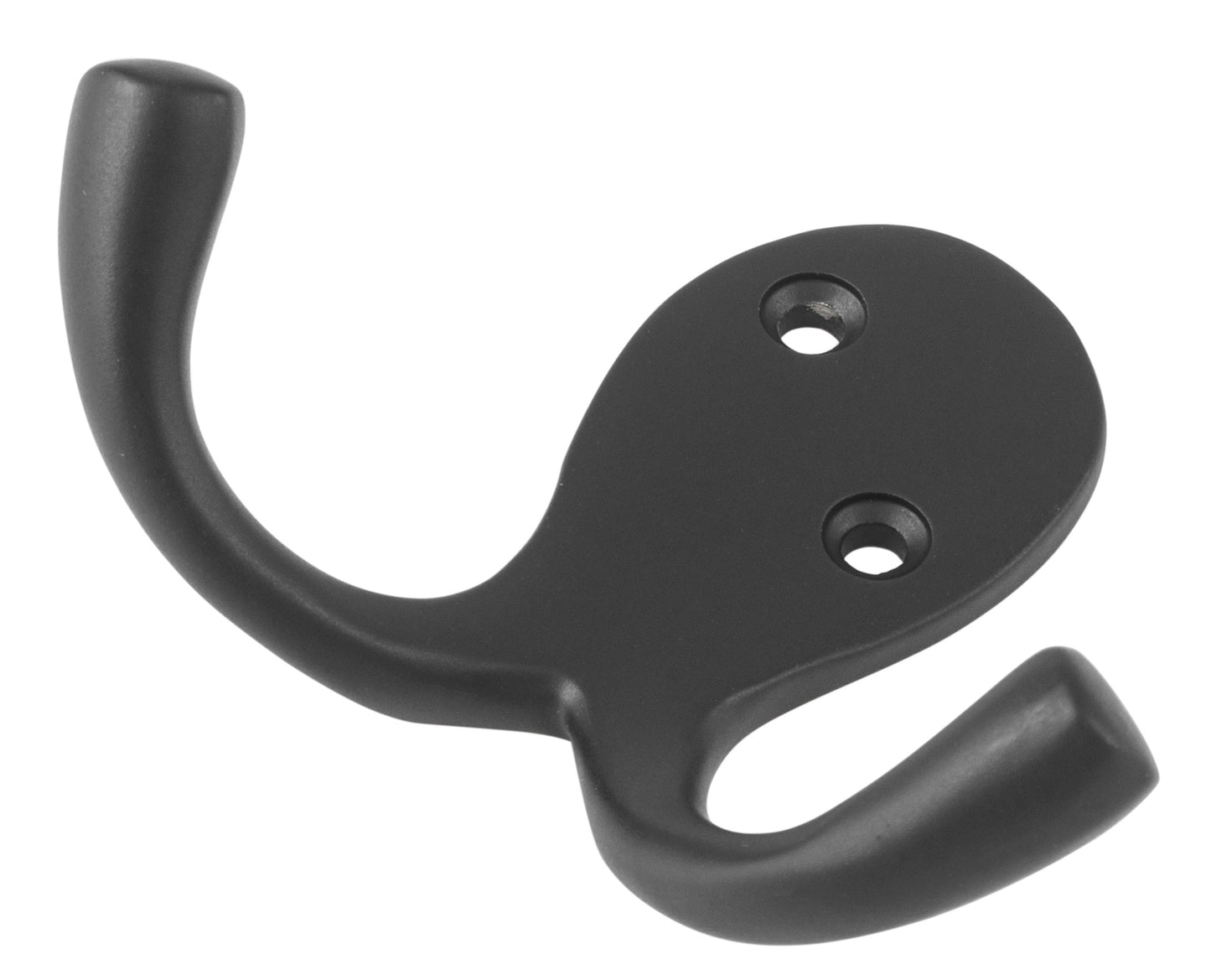 Robe Hook Double Matt Black H75xP30mm