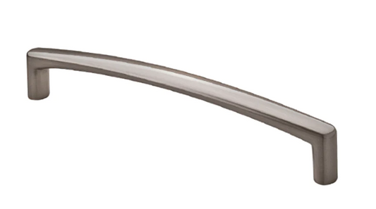 ELITE SIENA BOW HANDLE HOLE CENTRE 128MM ( LENGTH: 136mm x HEIGHT : 24mm x WIDTH : 13mm ) - BRUSHED NICKEL & SATIN BLACK